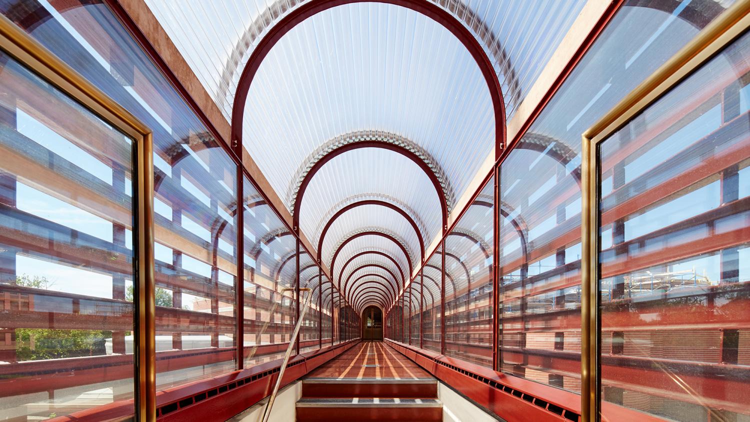 SC Johnson plans to reduce its energy consumption at its Frank Lloyd Wright-designed corporate headquarters in Racine, Wisconsin through the use of a geothermal system to provide heating and cooling for the complex's buildings.